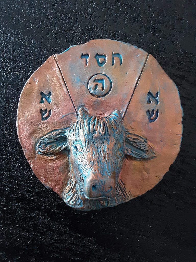 Aries relief sculpture Handmade